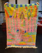 Värikäs marokkolainen matto