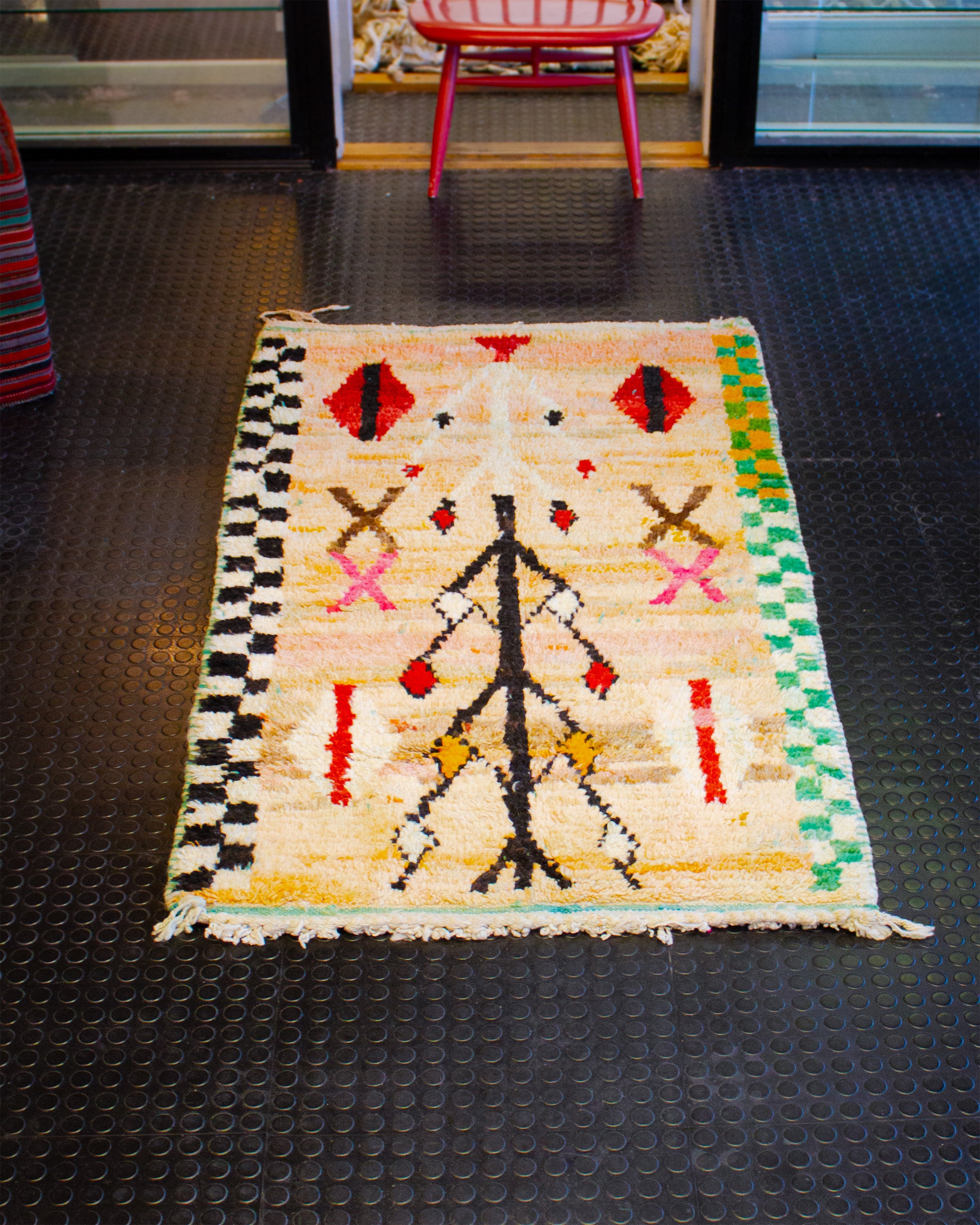 värikäs villamatto marokkolainen