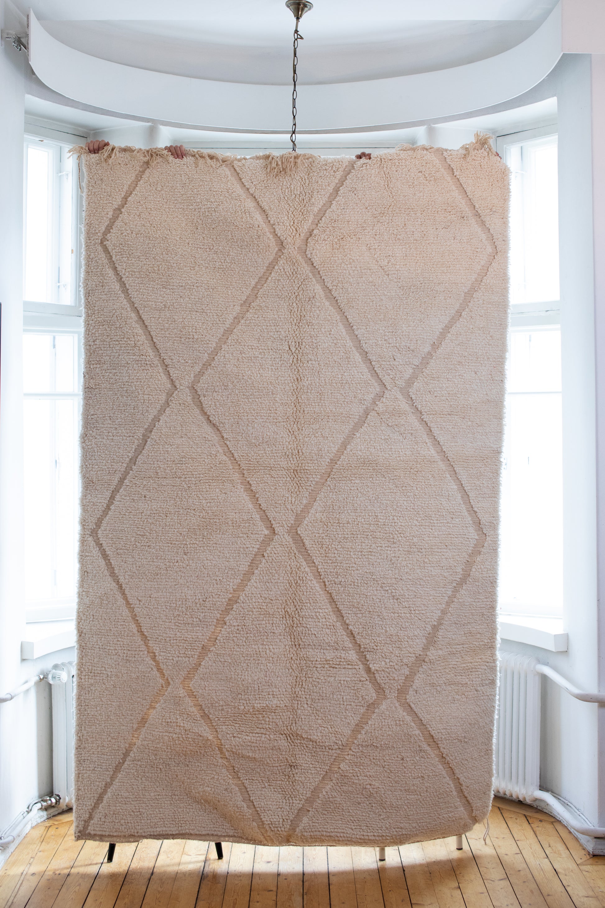 Marokkolainen Beni Ourain Villamatto n. 250cm x 150 cm