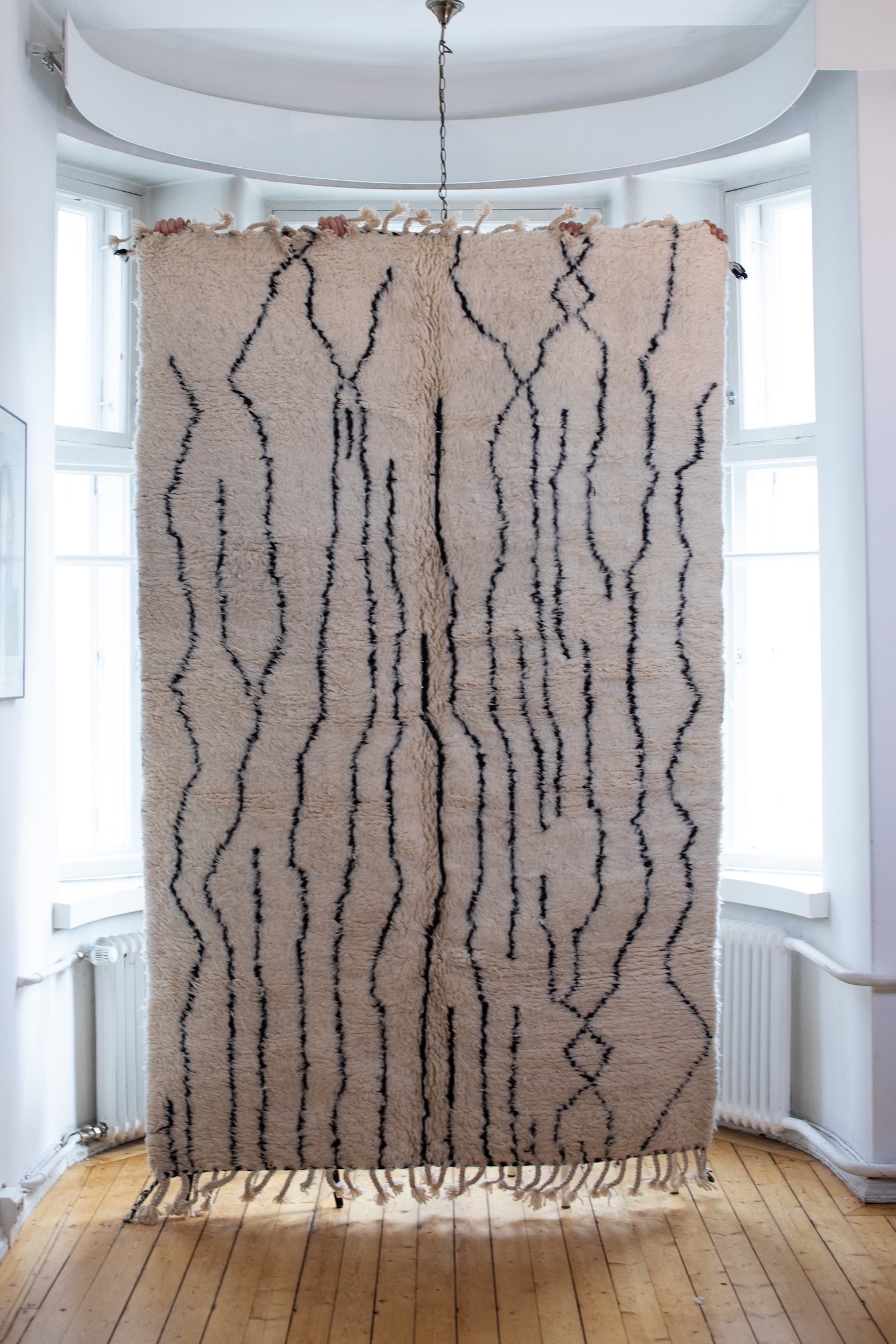 Marokkolainen Beni Ourain Villamatto<br>n.250cm x 150cm
