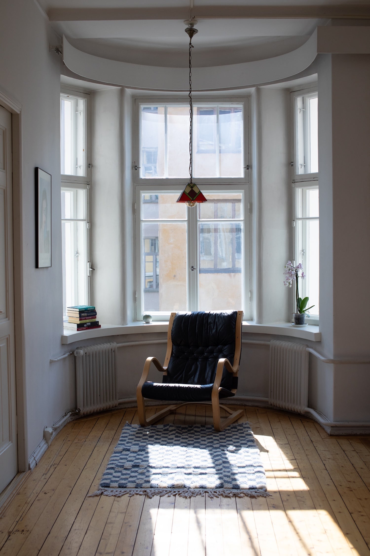Ruudullinen villamatto<br>165cm x 105 cm