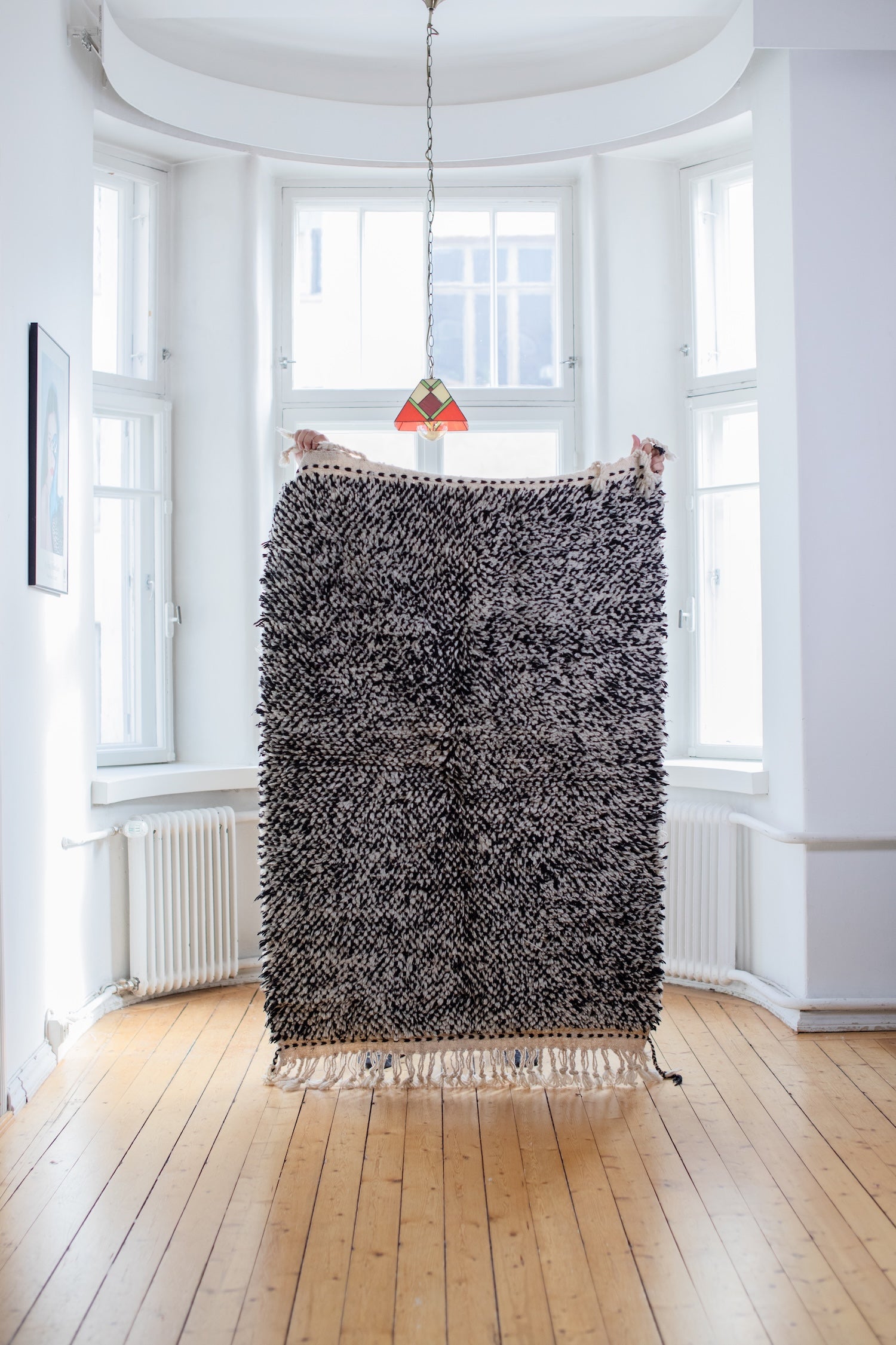 mustavalkoinen villamatto