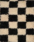 Marokkolainen ruudullinen villamatto 150/100