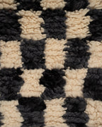 Marokkolainen ruudullinen villamatto (sininen) 200/76cm