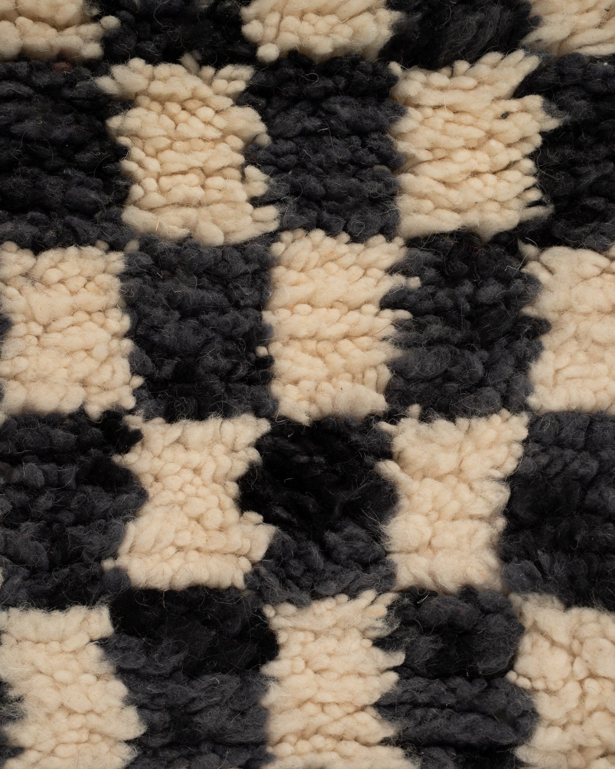 Marokkolainen ruudullinen villamatto (sininen) 200/76cm