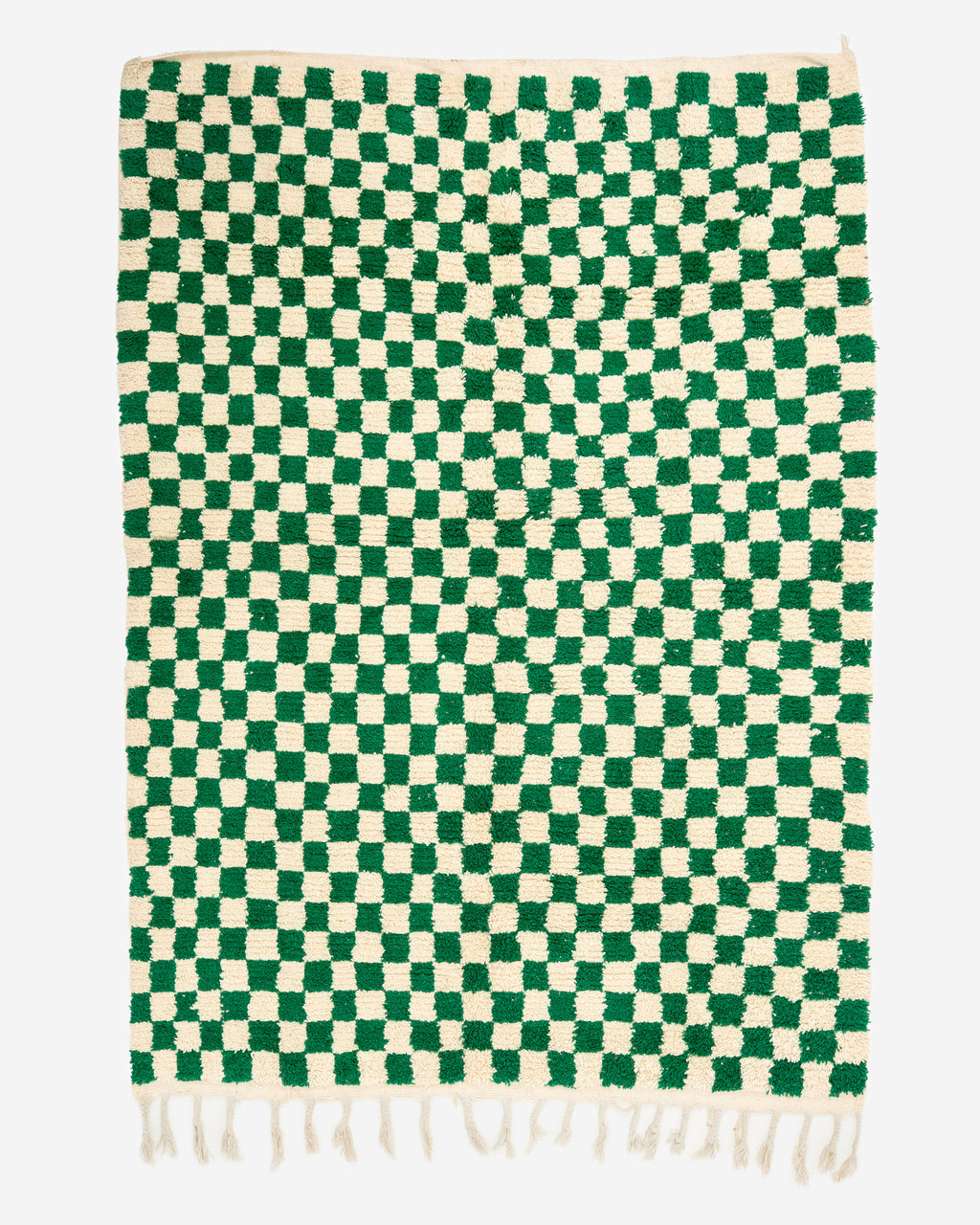 Vihreä ruudullinen marokkolainen matto<br>300cm x 200cm