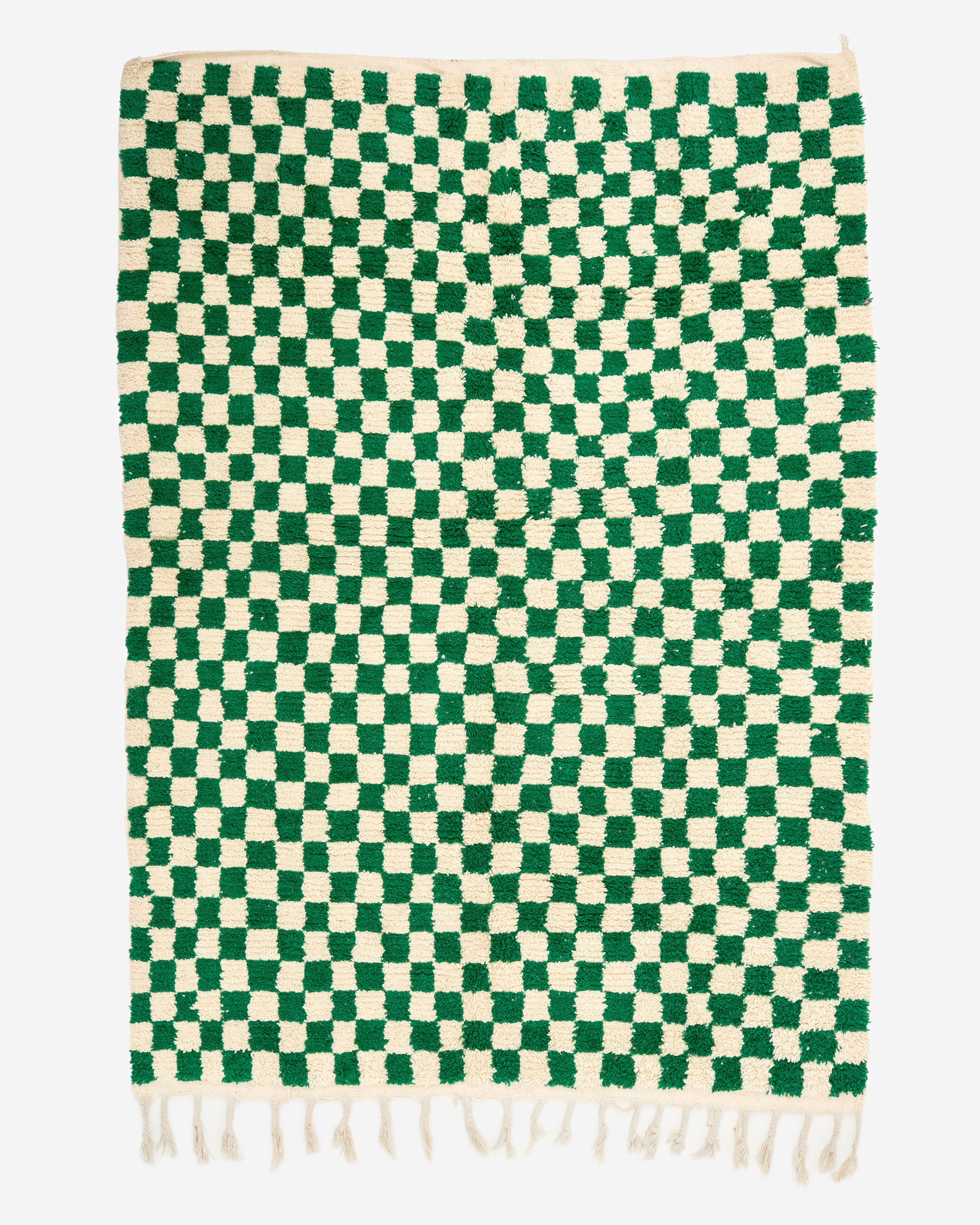 Vihreä ruudullinen marokkolainen matto<br>300cm x 200cm