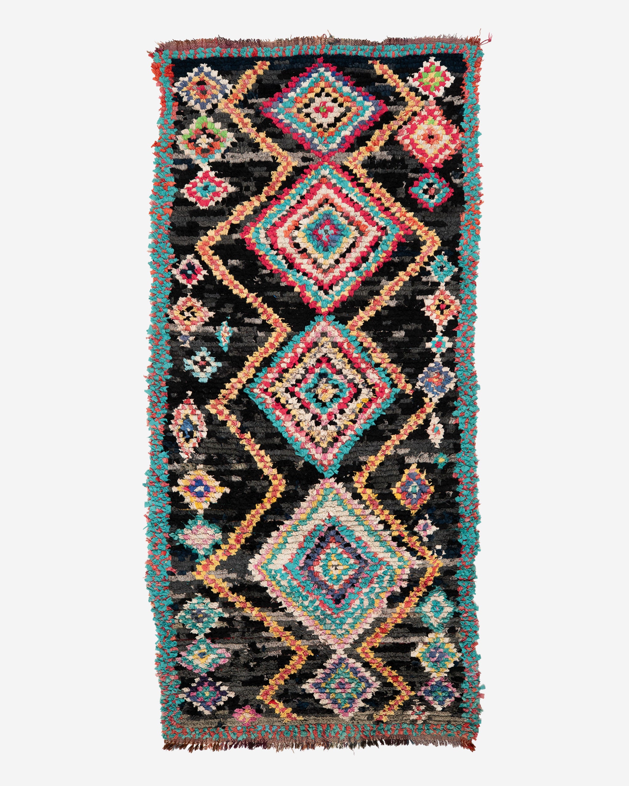 Vintage Marokkolainen Boucherouite matto 295/132cm