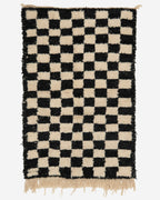 Marokkolainen ruudullinen villamatto 150/100
