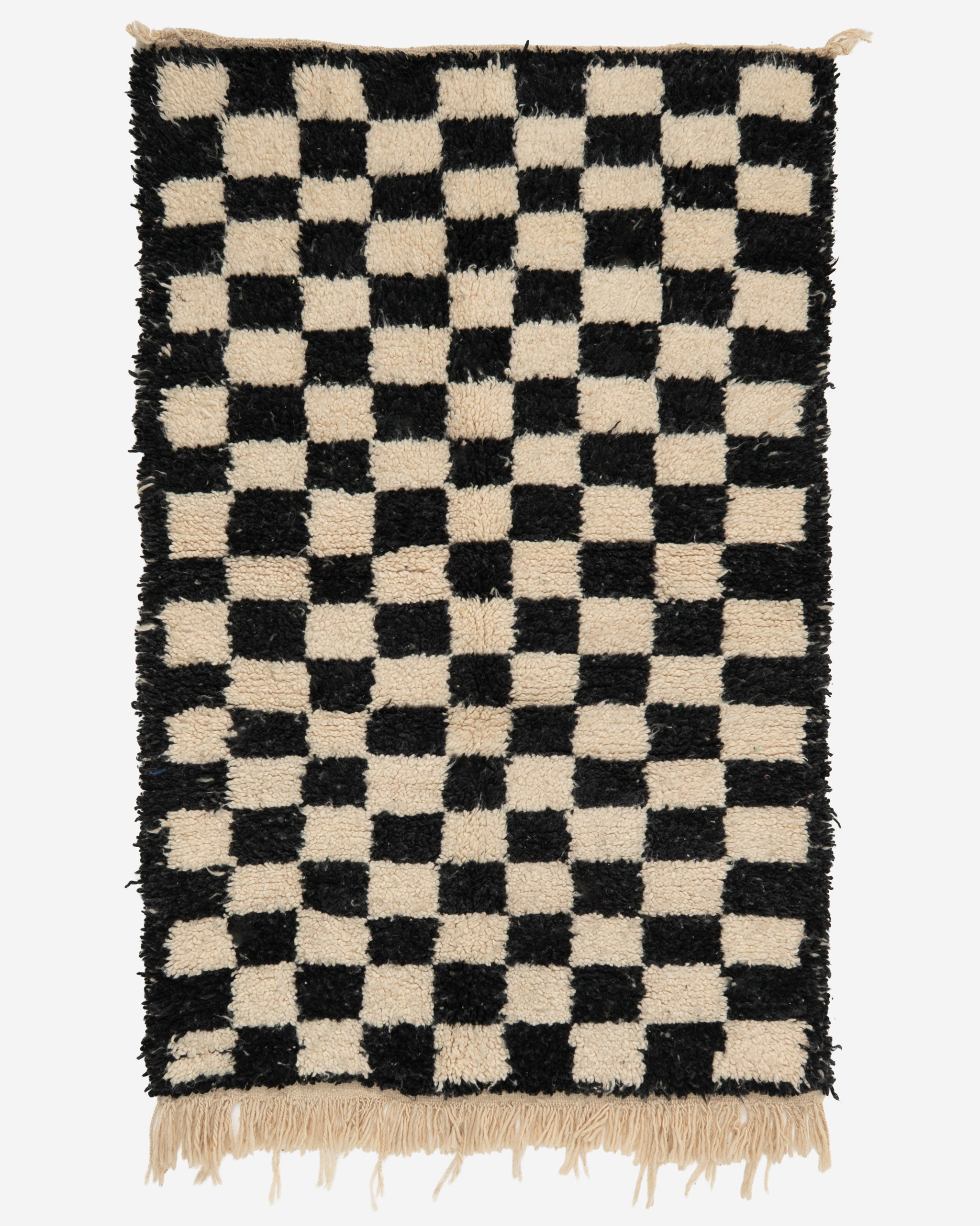 Marokkolainen ruudullinen villamatto 150/100