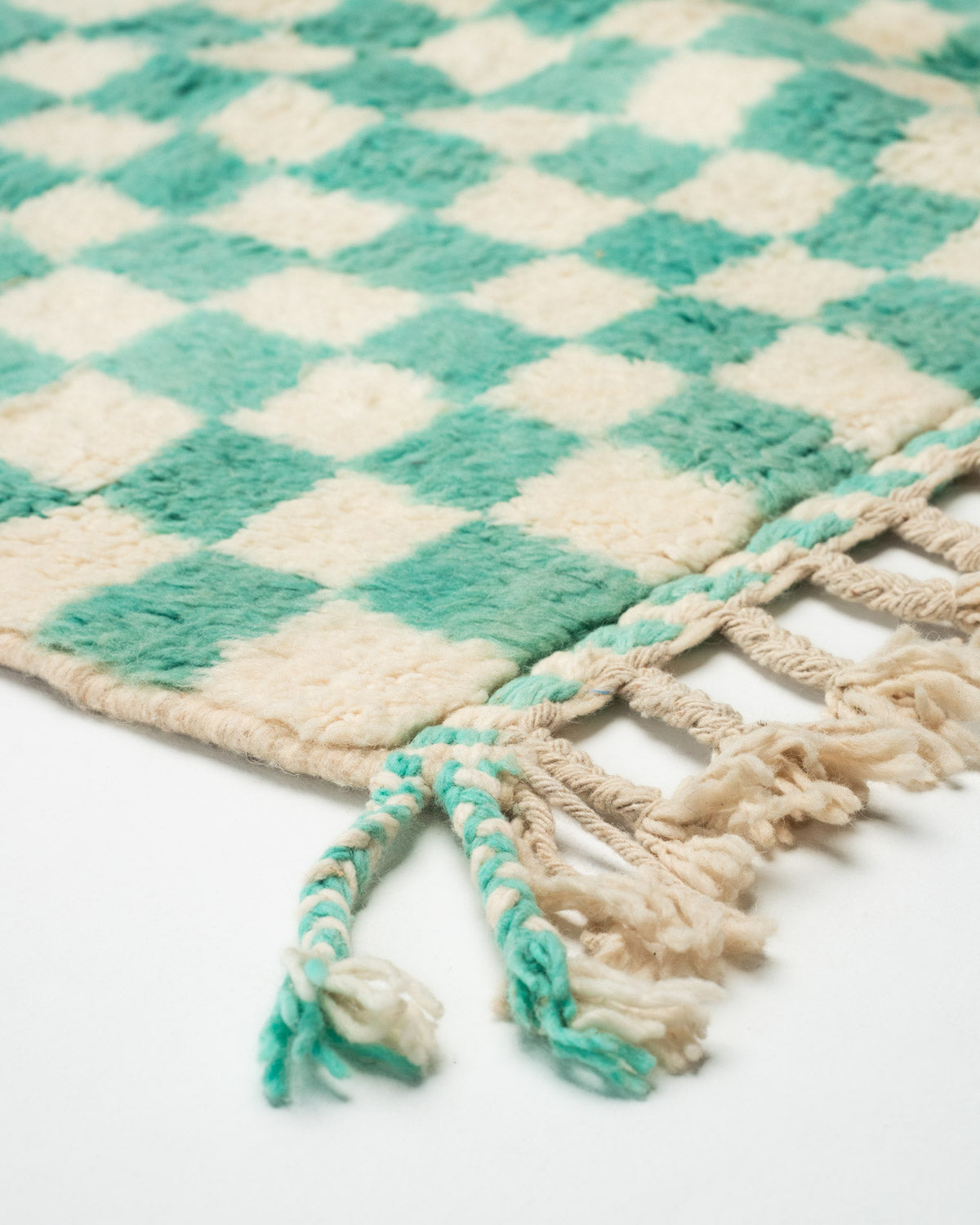 Ruudullinen Marokkolainen villamatto 255/160cm