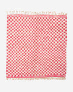 Pinkki ruudullinen marokkolainen matto 240cm x 225cm