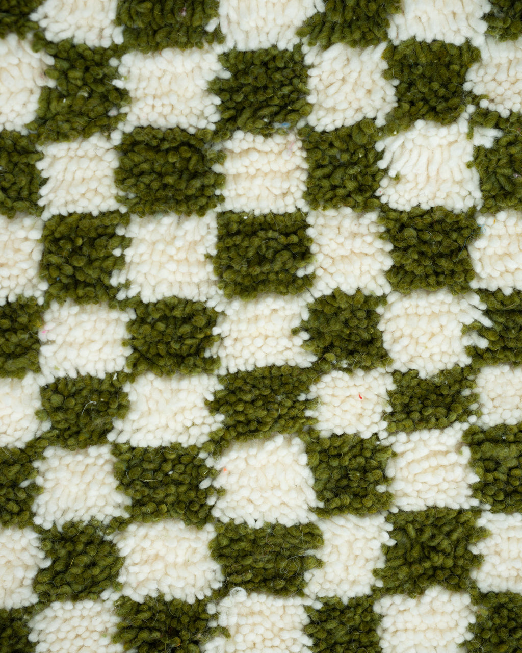 Vihreä ruudullinen villamatto 155cm x 105cm