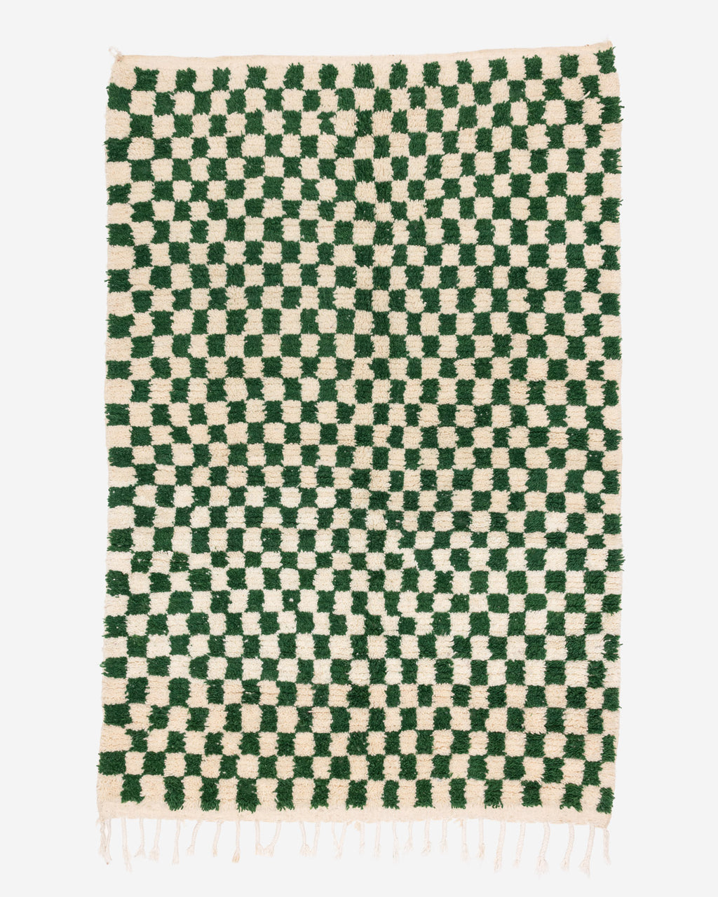 Vihreä ruudullinen marokkolainen matto 240cm x 160cm