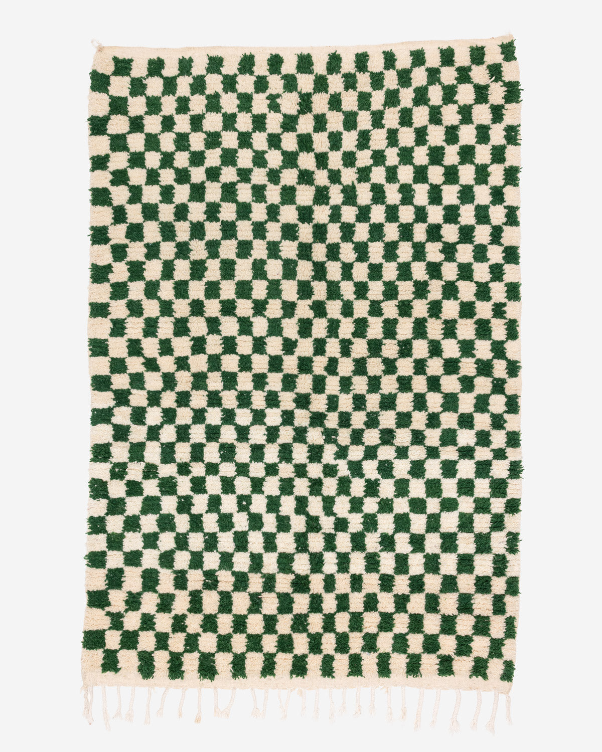 Vihreä ruudullinen marokkolainen matto 240cm x 160cm