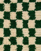 Vihreä ruudullinen marokkolainen matto 240cm x 160cm